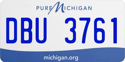 MI license plate DBU3761