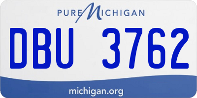 MI license plate DBU3762