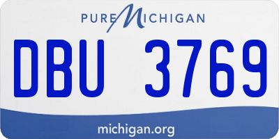 MI license plate DBU3769