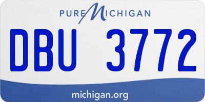 MI license plate DBU3772