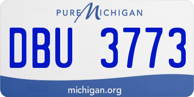MI license plate DBU3773