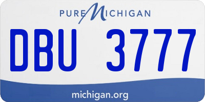 MI license plate DBU3777