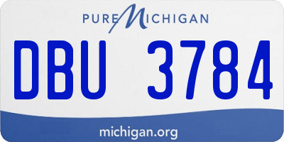 MI license plate DBU3784