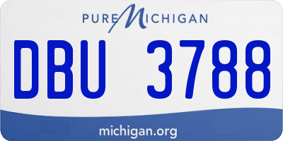 MI license plate DBU3788