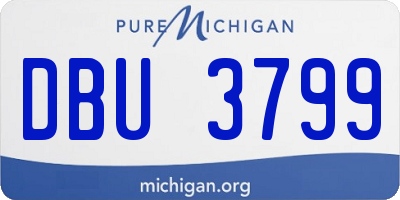 MI license plate DBU3799