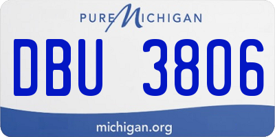 MI license plate DBU3806