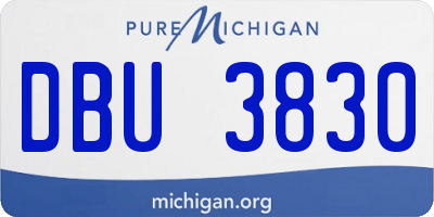 MI license plate DBU3830