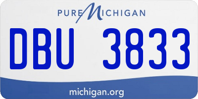 MI license plate DBU3833