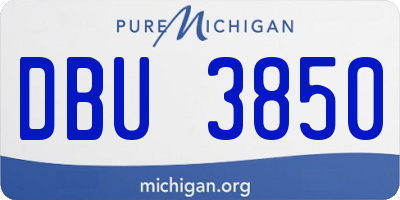 MI license plate DBU3850