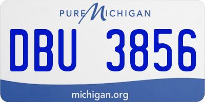 MI license plate DBU3856