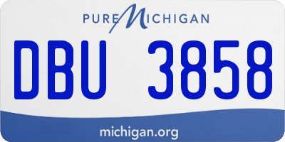 MI license plate DBU3858