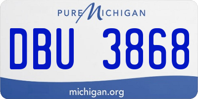 MI license plate DBU3868