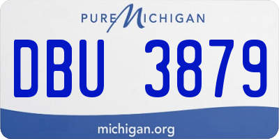 MI license plate DBU3879