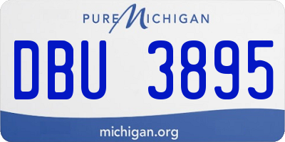 MI license plate DBU3895