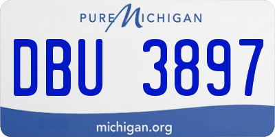 MI license plate DBU3897
