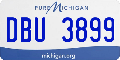 MI license plate DBU3899