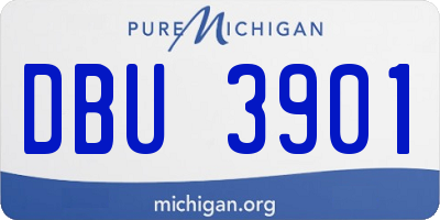 MI license plate DBU3901