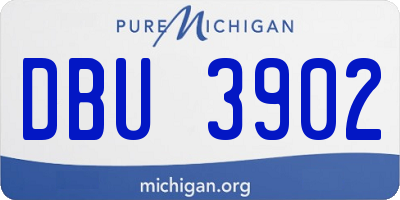 MI license plate DBU3902