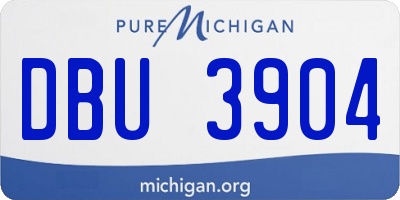 MI license plate DBU3904