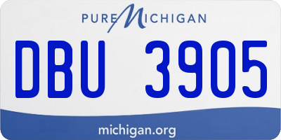 MI license plate DBU3905