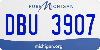 MI license plate DBU3907