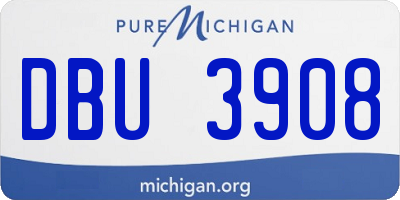 MI license plate DBU3908