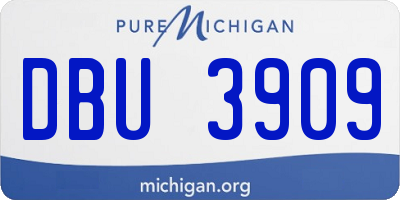 MI license plate DBU3909