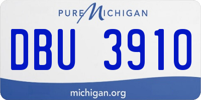 MI license plate DBU3910