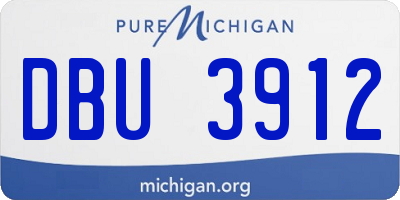 MI license plate DBU3912