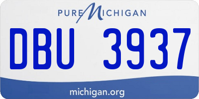 MI license plate DBU3937