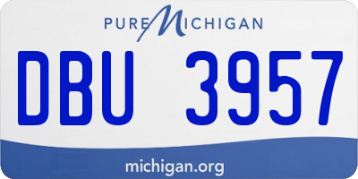 MI license plate DBU3957