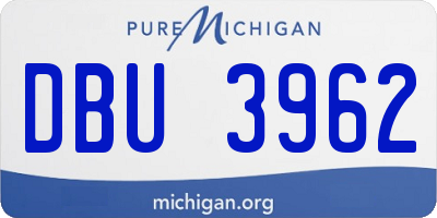 MI license plate DBU3962