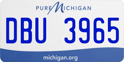 MI license plate DBU3965