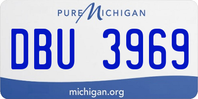 MI license plate DBU3969