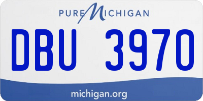 MI license plate DBU3970