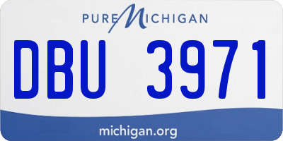 MI license plate DBU3971