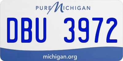 MI license plate DBU3972