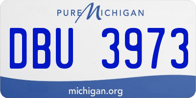 MI license plate DBU3973