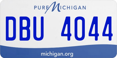 MI license plate DBU4044