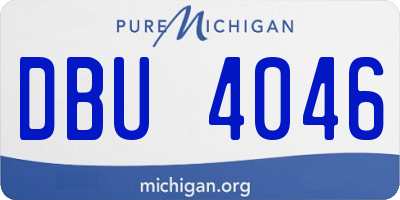 MI license plate DBU4046