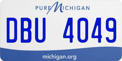 MI license plate DBU4049