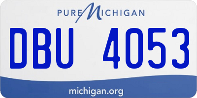 MI license plate DBU4053