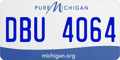 MI license plate DBU4064