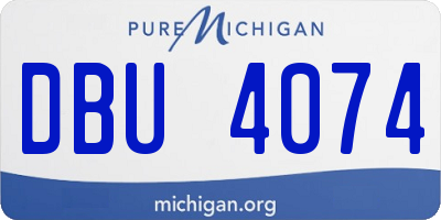 MI license plate DBU4074