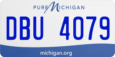 MI license plate DBU4079