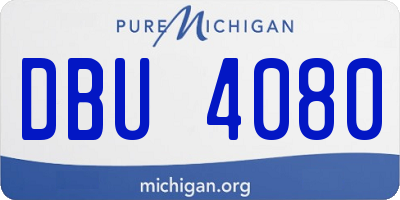MI license plate DBU4080