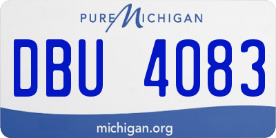 MI license plate DBU4083