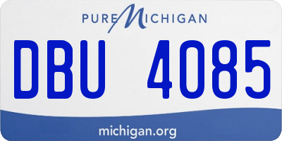 MI license plate DBU4085