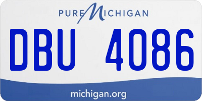 MI license plate DBU4086
