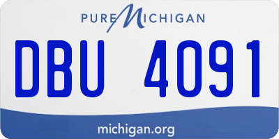 MI license plate DBU4091